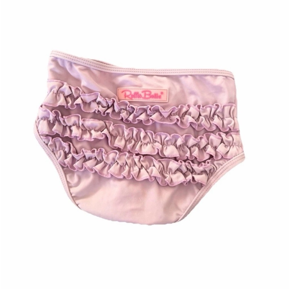 Ruffle Butts Light Purple Ruffle Swim Diaper Cover/ Bikini Bottom